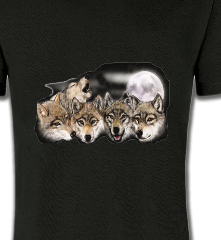 Têtes de loups en groupe (K)