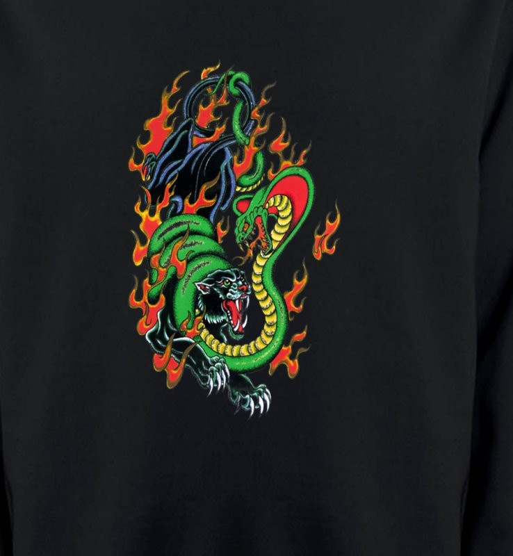 Tigre noir et Cobra