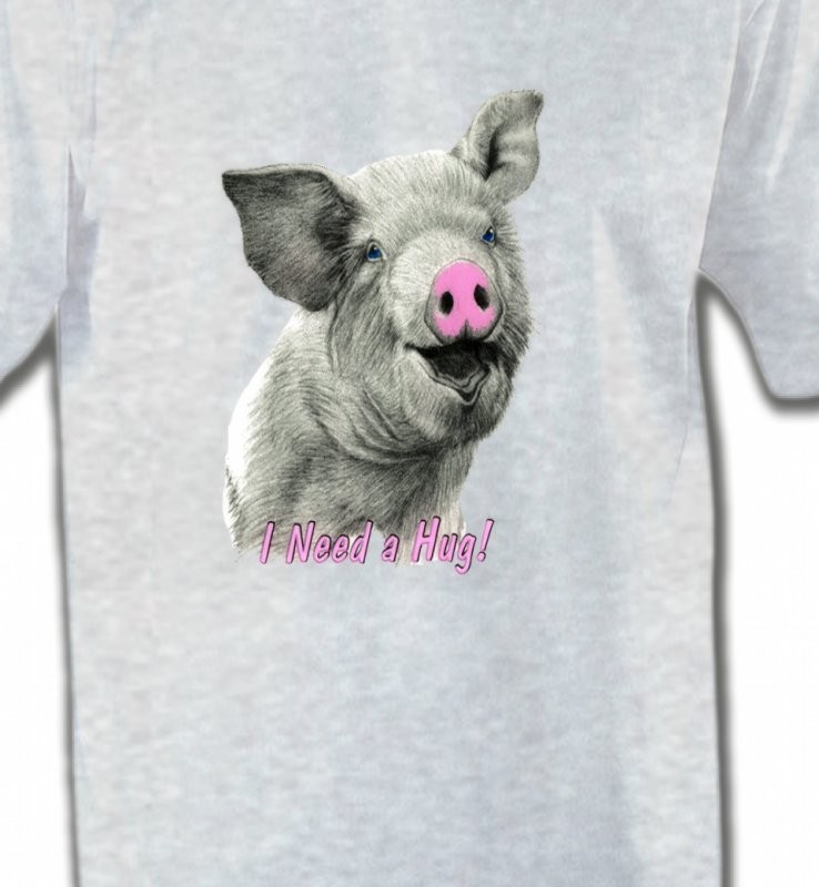 Cochon gris nez rose (C)