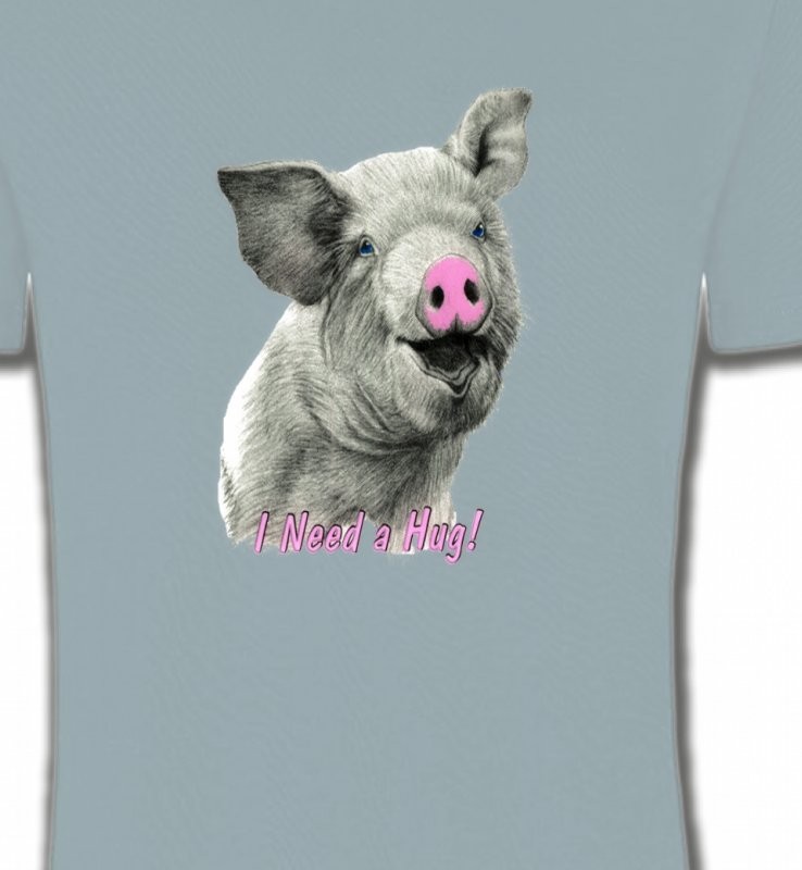 Cochon gris nez rose (C)