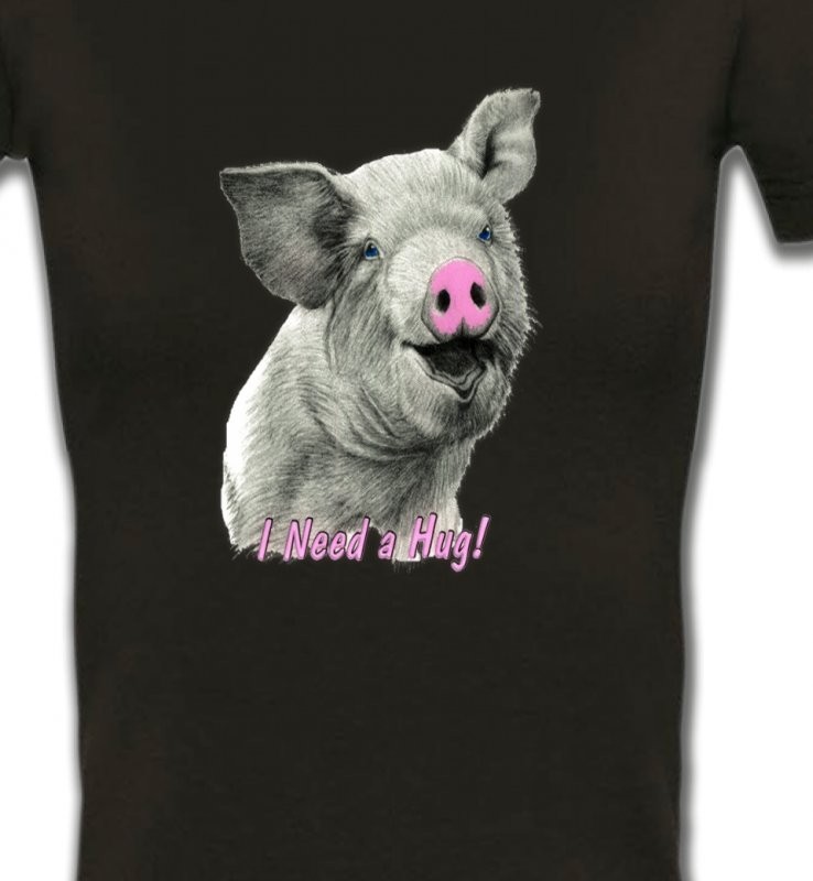 Cochon gris nez rose (C)