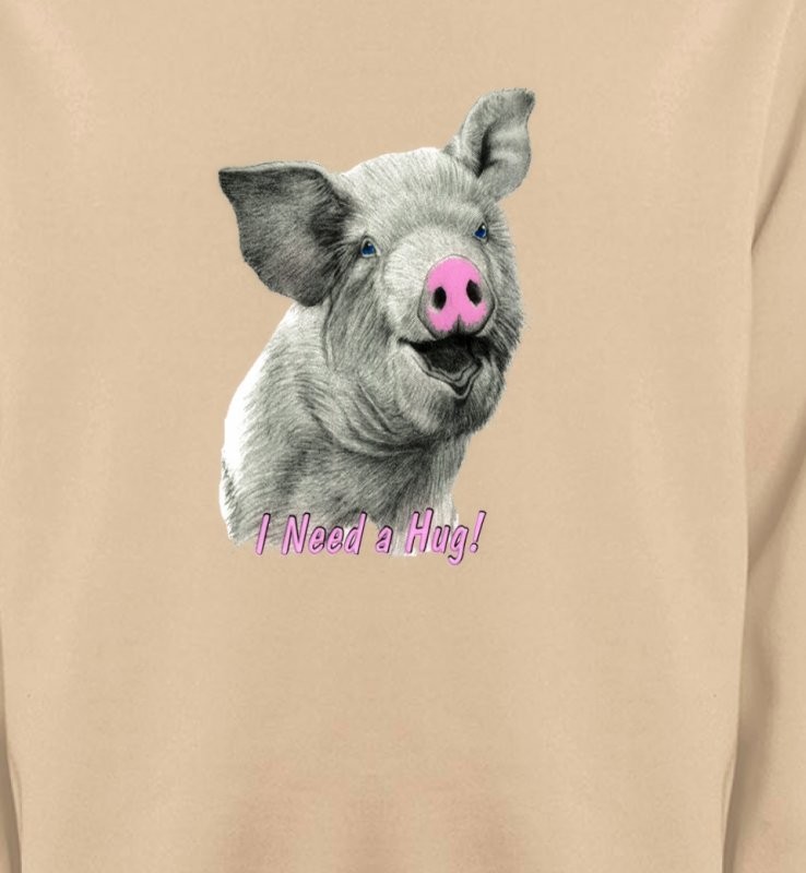 Cochon gris nez rose (C)