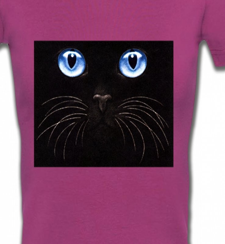 Chat noir yeux bleus (S)