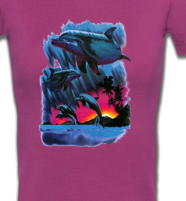 Dauphins au coucher de soleil (W2)