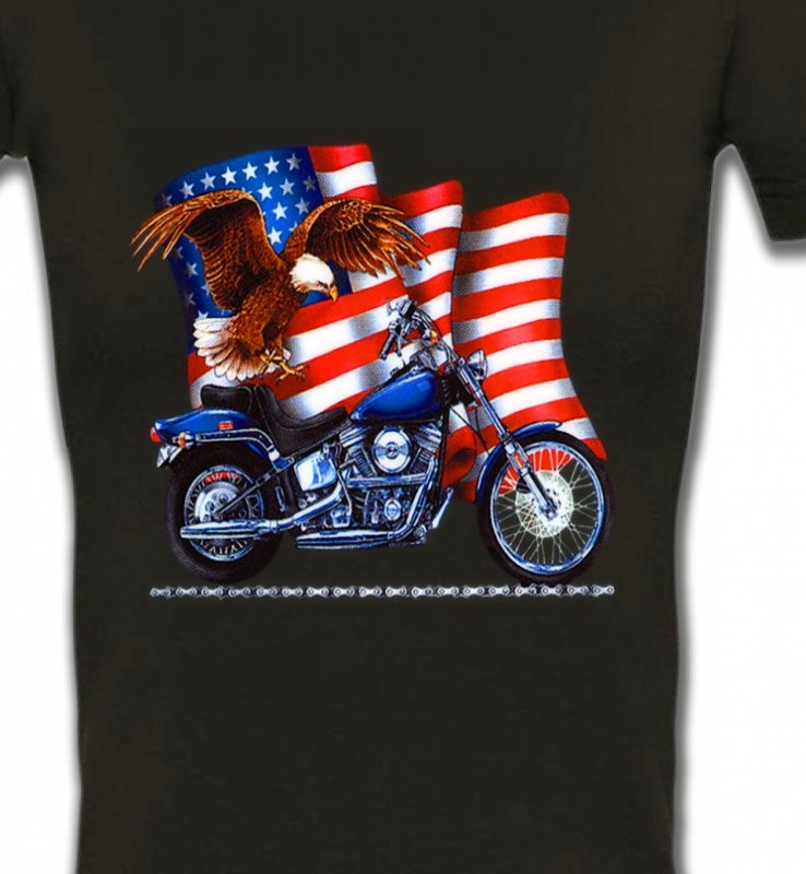 Aigle et moto américaine