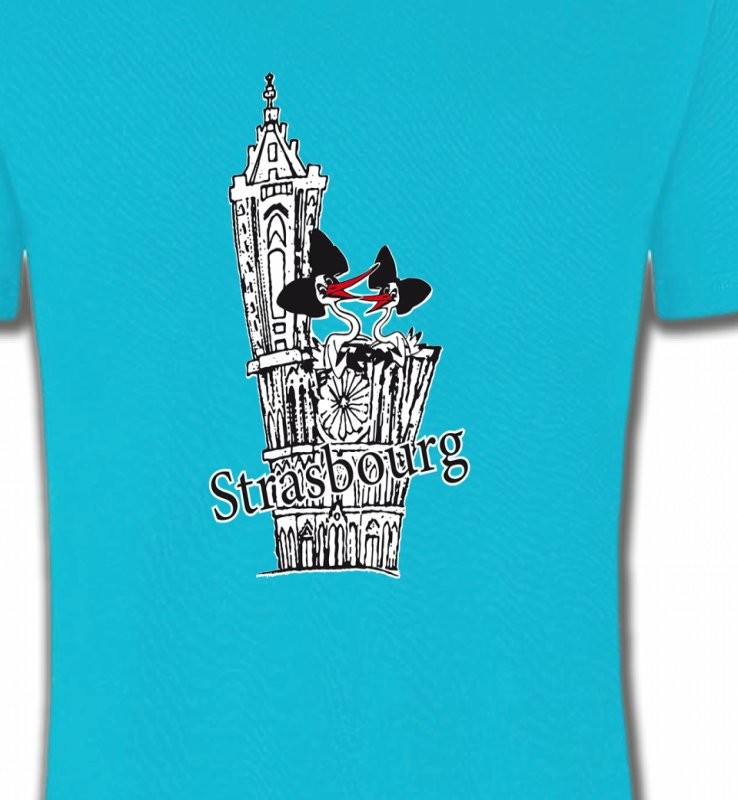 T-Shirt Cathédrale de Strasbourg avec cigognes