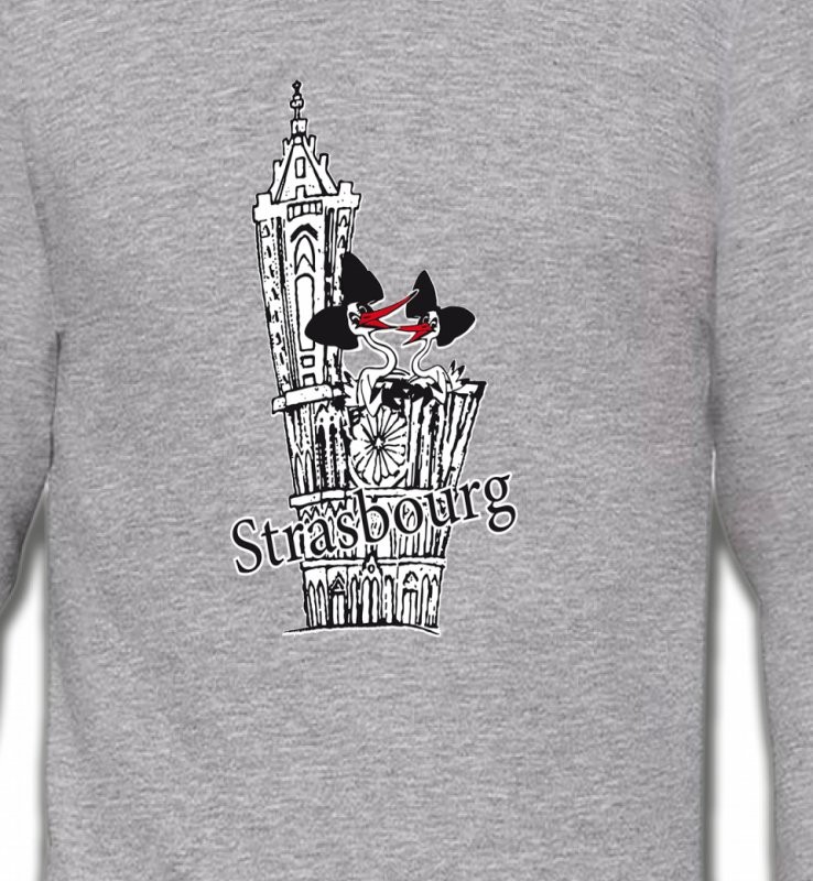 T-Shirt Cathédrale de Strasbourg avec cigognes
