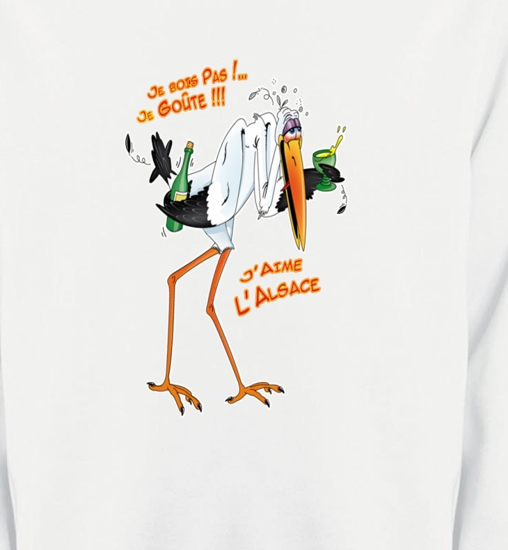 Cigogne J'aime l'Alsace