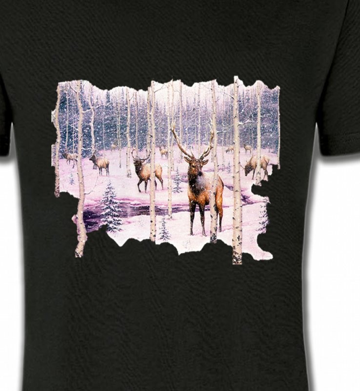 Cerf neige