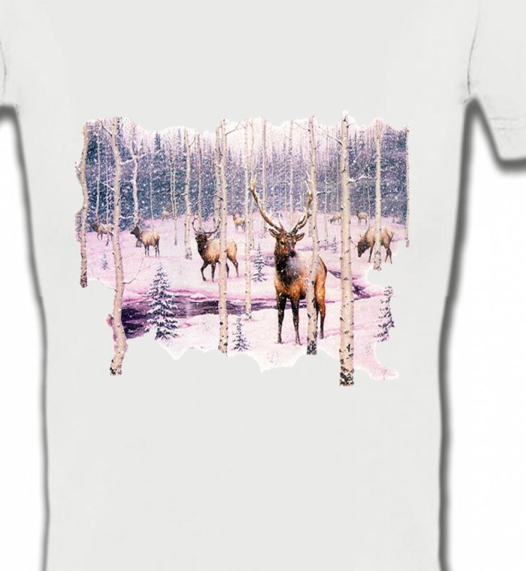 Cerf neige
