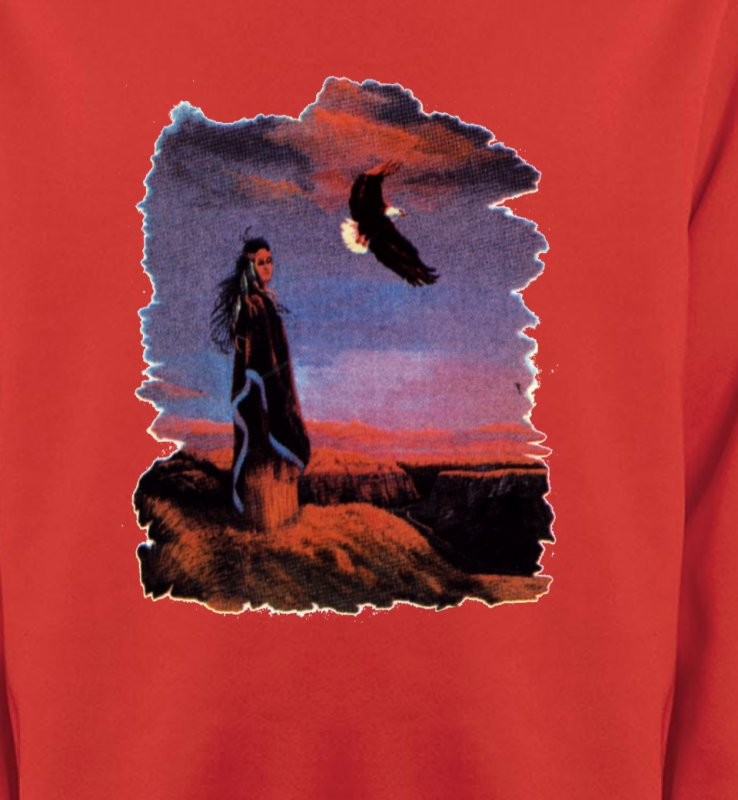 Indienne et aigle (S)